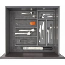 Besteckeinsatz mit Trenner Basis-Set 3 Tiefe 500/550mm, dunkelgrau - Ninka
