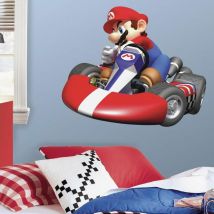 Thedecofactory - nintendo mario kart - Stickers repositionnables géants Mario Kart, Nintendo 81x68