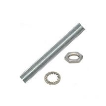 Niples 300 mm in metallo filetto M10X1 completo di dado e rondella