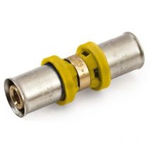 Niples raccordo dritto tubo multistrato a pressare x acqua/gas trident gf 16x16