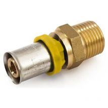 Niples raccordo tubo multistrato a pressare acqua/gas trident gf 20x3/4 maschio