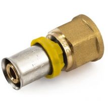 Niples raccordo tubo multistrato a pressare x acqua/gas trident gf 20x1/2 femmin
