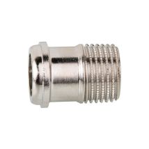 Heimeier - Nipple a visser R3/8', joint conique, laiton nickelé 0121-01.010