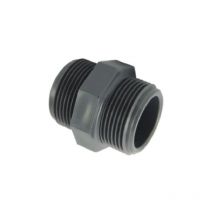 Nipplo di pressione doppio maschio in pvc 12x17 (3/8')