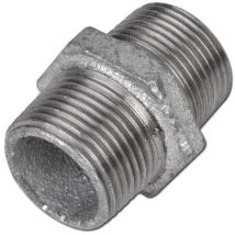Nipplo in ghisa doppia giunzione malleabile zincata 2' mf fig 280 acqua