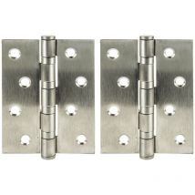 Masterproof Professional - Edelstahl Scharnier Türband Beschlag 75 mm x 100 mm, 2 Stück, inkl. Schrauben