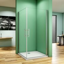 B:70xT:76x195cm Schwingtür Duschtür esg Nano-Glas Eckeinstieg Duschabtrennung Dusche Duschkabine
