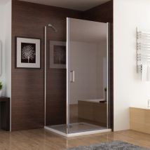 Miqu Duschkabine Eckeinstieg Dusche 90x90 X195cm Schwingtür 90 Mit Seitenwand 90 Nano Glas Mit Duschwanne