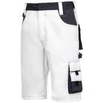 Nitras - motion tex plus, Arbeitshose, kurz weiß / grau 52 7603-52