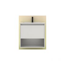 Amizuva - niwa ensemble meuble + lavabo Couleur : Chêne sablé - Taille : 80 cm