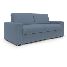 Divani.store - Nixon Canapé convertible matelas h20 en tissu imperméable T03 200 cm (mat. 140x197) bleu