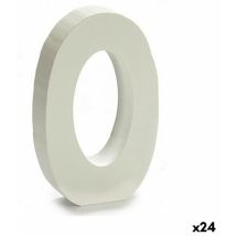 Número madera blanco (2 x 16 x 14,5 cm) (24 unidades)