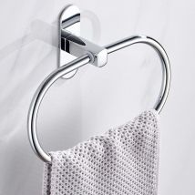 Peny - Ahlsen Towel ring without drilling, round towel holder, bathroom towel holder made of stainless steel, self-adhesive towel hook