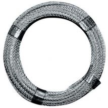 Drahtseil D.3,0-4,0mm L.10m 6x7+1 fe Bruchkraft 5,28 kN Stahl,verz.ku.-ummantelt