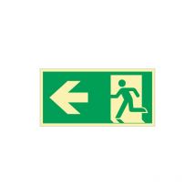 AMF - Rettungszeichen din en iso 7010 L297xB148mm Rettungsweg li.Folie