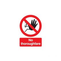 Sitesafe - no Thoroughfare Rigid pvc Sign - 297 x 420mm