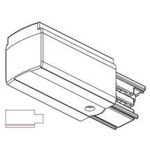 Targetti - Noa Aluminium xts 11-2TI - Cabezal de alimentación para carril ligero - negro