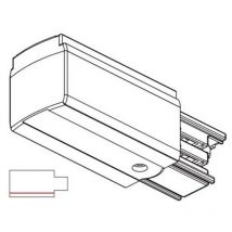 Targetti - Noa Aluminum xts 11-2TI - Power supply head for light rail - black