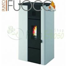 Punto Fuoco - Noa - Estufa de pellets blancos de 6.3 Kw