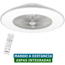 Noaton - 11056GR Ventilateur de plafond sans pale vega / 56cm / Avec eclairage led et telecommande / Haut-parleur