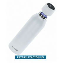 Noaton - naturaq Bouteille d'eau purifiée uv-c blanche / 600ml / Flacon antibactérien
