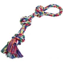Nobby - Rope Toy Spielseile Bunt 3 Knoten Doppelt 580 G Tau/zerrspielzeug