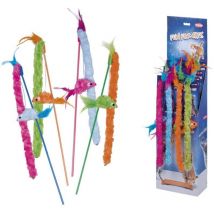 Nobby Katzenangel mit Mausspielzeug in bunt Katzenspielzeug