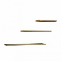 Hucoco - nobi - Juego de 3 estantes de pared - 60/45/30 cm - Estantes colgantes para libros