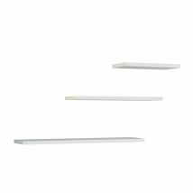 NOBI - Juego de 3 estantes de pared - 60/45/30 cm - Estantes colgantes para libros