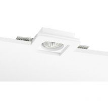 Viereckiger Einbaustrahler aus Gips IP20 Weiß 9108 - Nobile