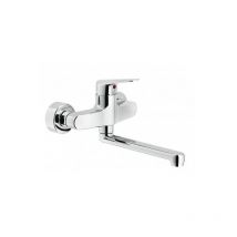 Nobili - Mélangeur mural pour évier 180x150 mm en laiton chromé Hof