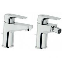 Nobili - Nobi Set bagno miscelatore lavabo senza scarico+ miscelatore bidet con scarico