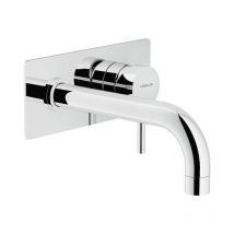 Nobili - RubinetterieLive - Miscelatore lavabo monocomando a parete con piastra - LV00198