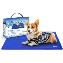 Nobleza - Alfombrilla refrescante para mascotas grandes. Auto refrigerante No tóxico. Ideal para para perros, gatos en verano. 65 50 cm, color azul, m