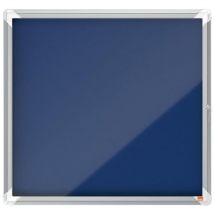 Nobo - Premium Plus Blue Felt Lockable Noticeboard Display Case 6 x A4 709x668mm 1