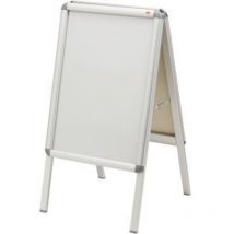 Nobo - Kundenstopper Premium Plus 47,5 x 89 x 7 cm (b x h x t) din A2 Vierarmfuß Aluminium alu