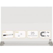 Nobo - Glasboard Tafel magnethaftend inkl. Whiteboardmarker Tafelwischer Sicherheitsglas brillantweiß