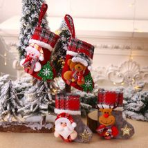 Noël Nouveau Style Poupée Créative Chaussettes De Noël Sac Cadeau Arbre De Noël Pendentif Décoration De Noël, S, 17 13cm - S, 17 x 13cm