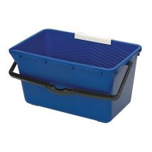 Seau 18 l plastique bleu pour nettoyages de fenêtre