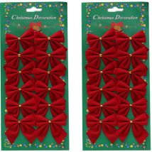 Noeuds de Noël Grand nœud de sapin de Noël Décorations de sapin de Noël, rouge