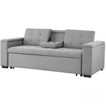 Concept-usine - noho - Canapé convertible gris clair