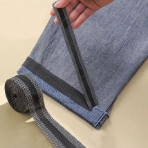 Noir 4 m Pantalon auto-adhésif coller fer sur pantalon bord raccourcir pantalon de réparation pour Jean vêtements et Jean pantalon vêtements