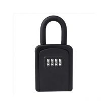 Cyslmuk - Noir Boîte à Clé Sécurisée, Boite a Clé avec Code [Anti-intempéries] [avec Amovible Anse] Mini Boîte à Clefs Securisee Portable Code