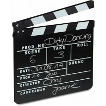 Lablanc - Noir Clap de cinéma Hollywood film clapet scène inscription déco HxlxP: 26 x 30 x 30 cm