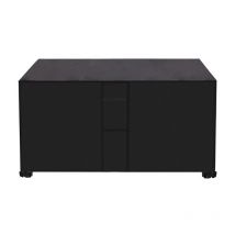 Denuotop - Noir Housse de Table Jardin Rectangulaire Housse Salon de Jardin Imperméable, 420D Anti-UV Housse de Protection Salon Bache Table