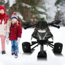 Senderpick - Noir Luge Bobsleigh Twister avec direction Frein Luge Enfant