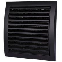 Przybysz - Noir Mat 150/150mm Couverture Ventilation Filet Anti-Insectes Stores Flux D'air