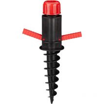 Noir Pied, Porte-parasol, Support à vis, Douille de sol, Diamètres 19-32 mm, Camping, Plage, rouge