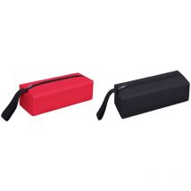 Csparkv - Noir + rouge Trousse a Outils Vide, 25 cm Longue Toile Nylon imperméable à l'eau Fermeture éclair Paquet Petit Sac à Outils Trousse a Outils