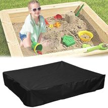 Serbia - noir-Sandbox Cover With Drawstring, Square Dust-proof Beach Sandbox Cover, Waterproof Sandpit Swimming Pool120x120x20cm